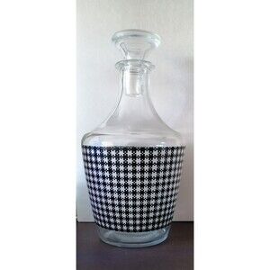 Vtg France Liquor Houndstooth Decanter Luminarc Verrerie Cristallerie D'Arques